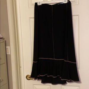 Drama long black shirt pink embroidered